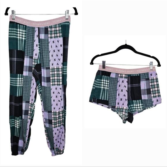 Set of 2 Victoria's Secret Lounge Pants and Matching Pajama Shorts Sm - Picture 1 of 7